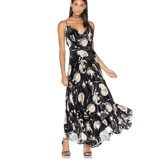 Haute Hippie HH Solitaire Burnout Velvet Maxi Dress NWT New Size Small $695 - Picture 1 of 16